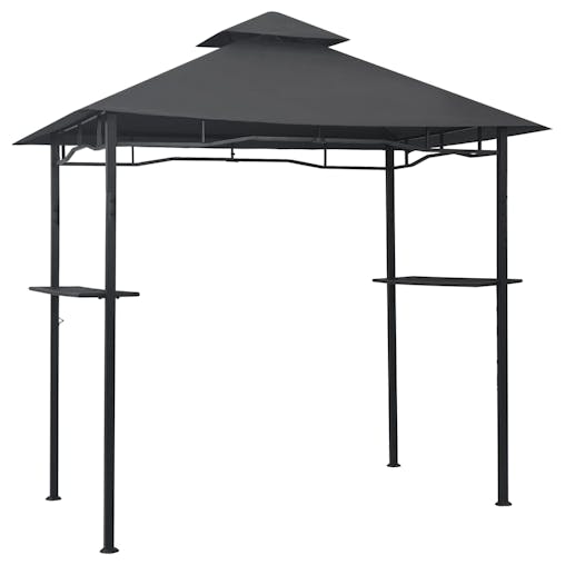 NNEVL BBQ Gazebo 240x150x255 cm Anthracite Steel