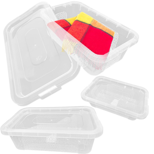 Pojemnik Pudło Plastikowe Z Pokrywą Zamykane 4,5 L