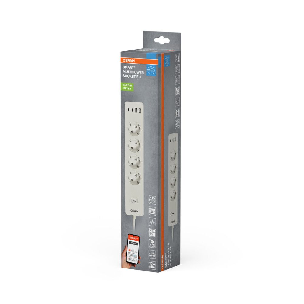 FORGRENER UTEN JORD OSRAM SMART  WIFI 4-PORTERS USB