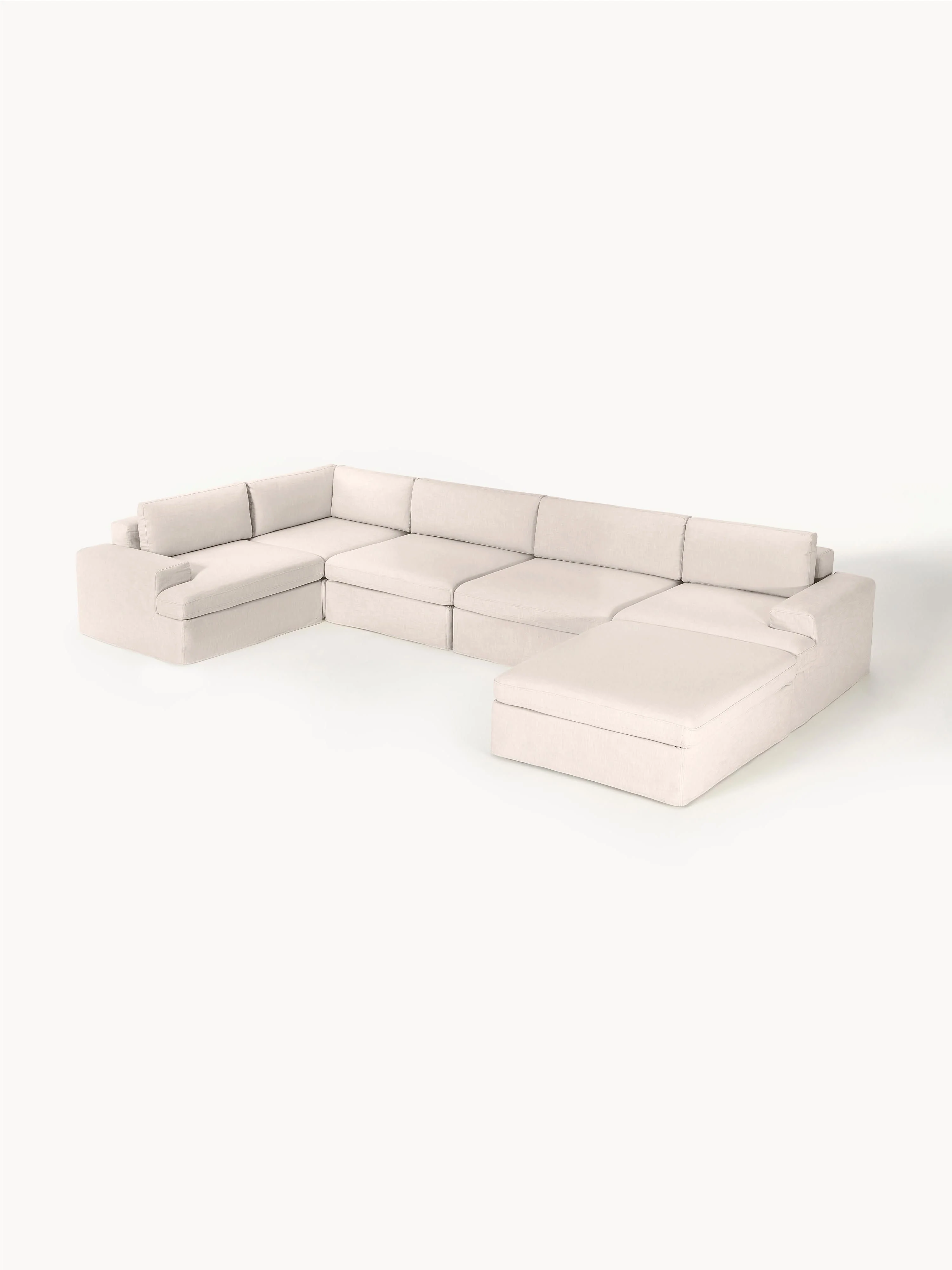 Modulares XL Sofa Russell mit abnehmbaren Bezügen