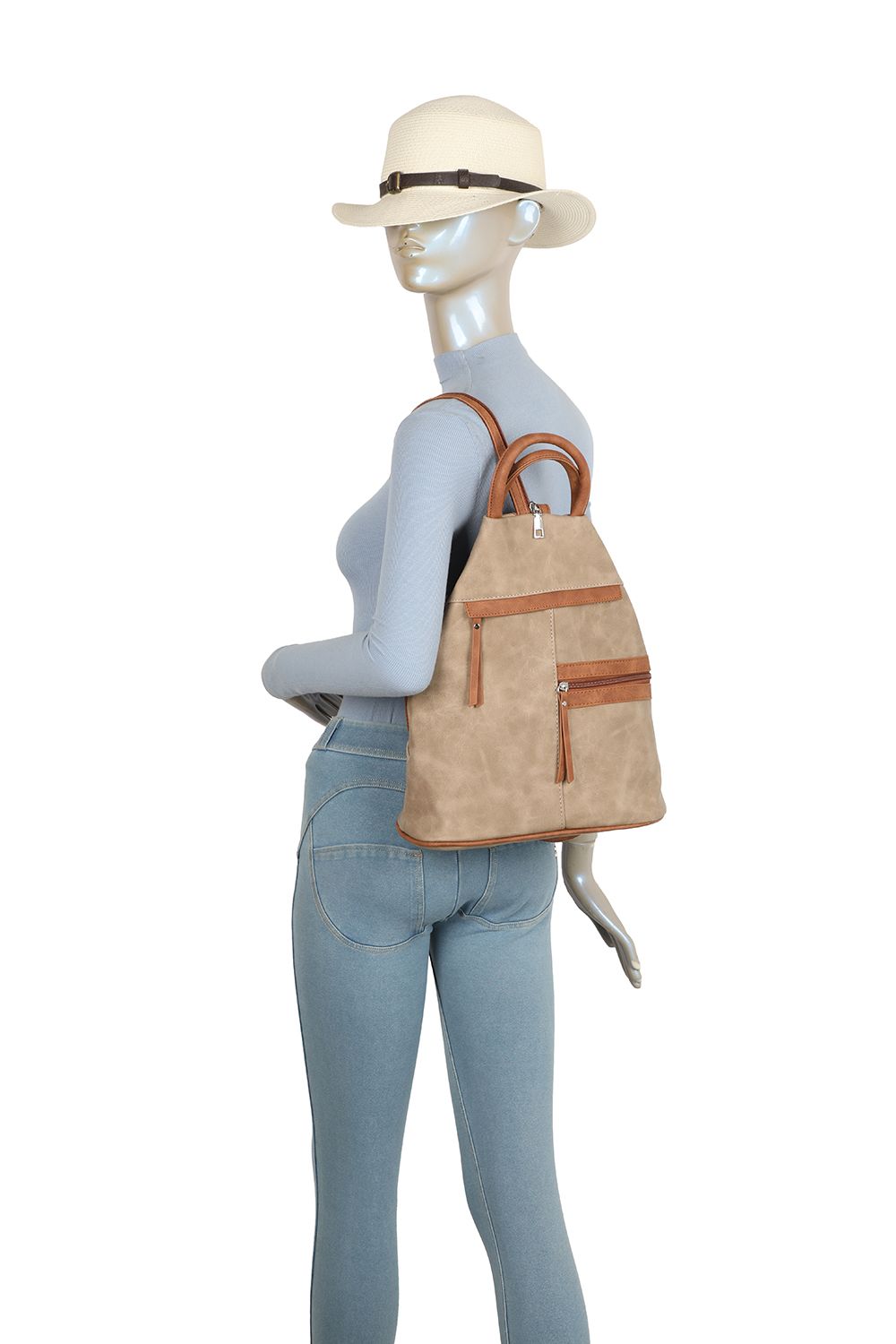 Fontanella Fashion SleekWay Casual PU Leather Backpack
