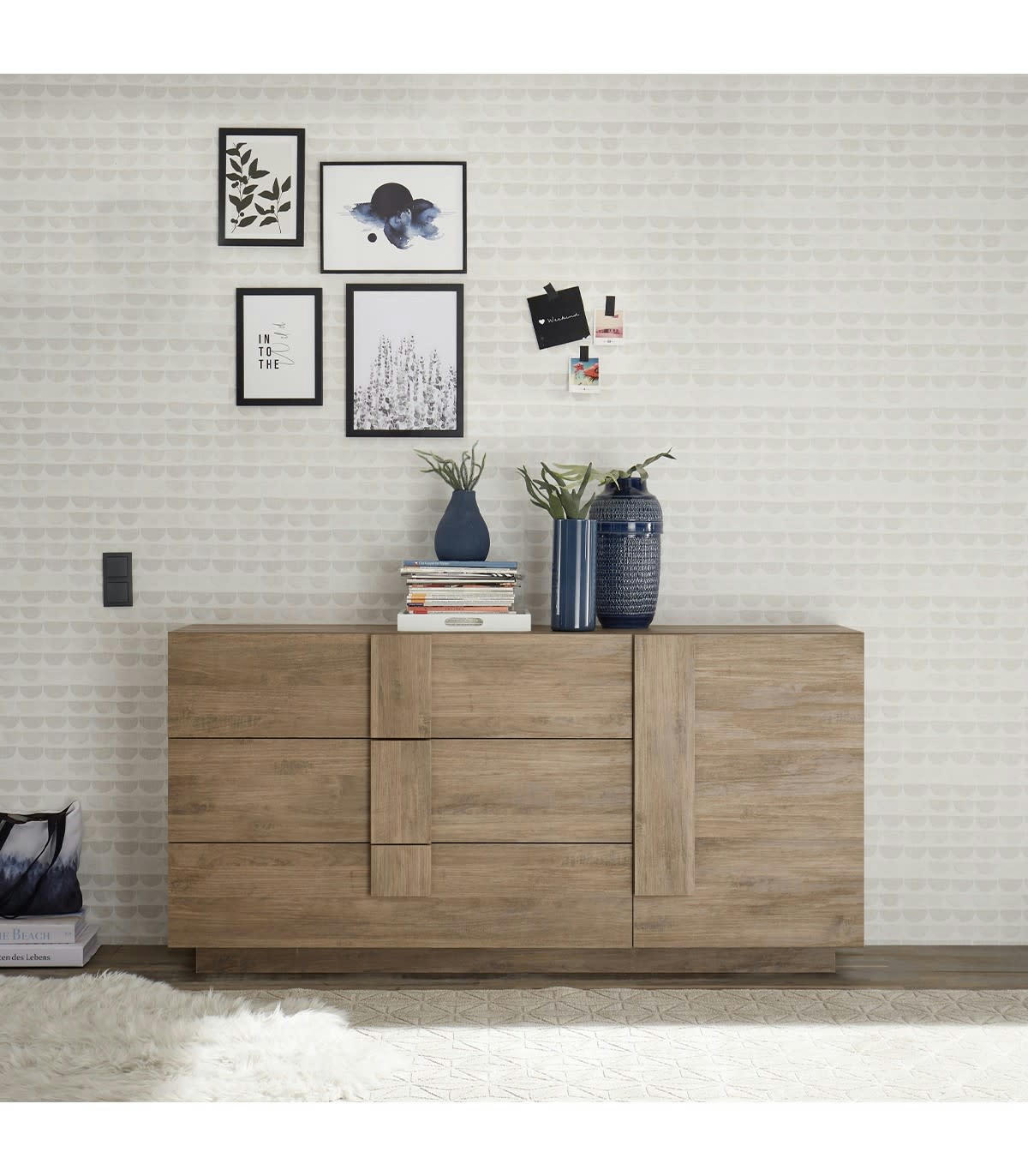 JUPITER - Buffet 3 tiroirs et 1 porte - L182 cm