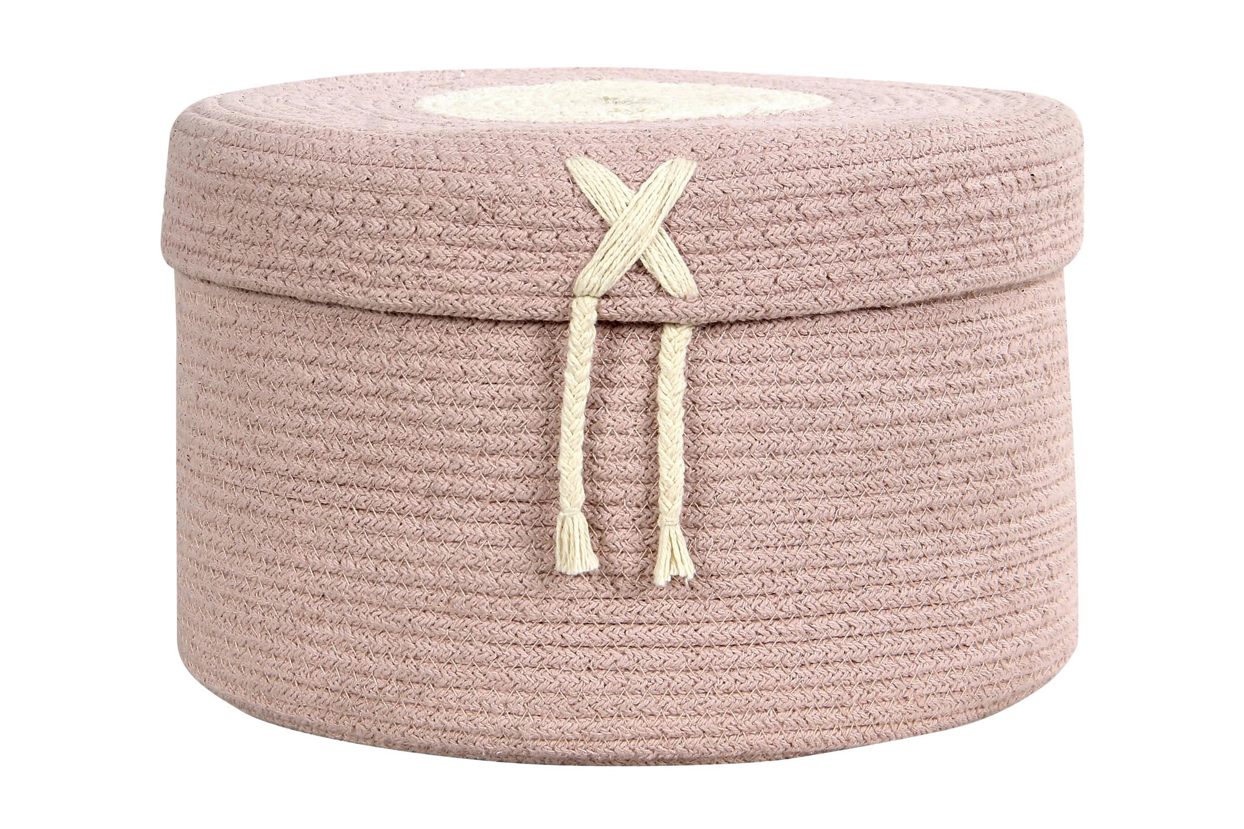 PYJAMA PARTY - Corbeille en coton rose 20xØ30