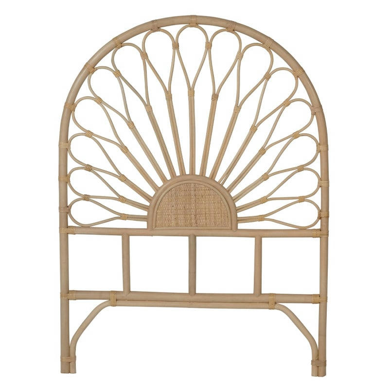 - Tête de lit simple en rotin rosace