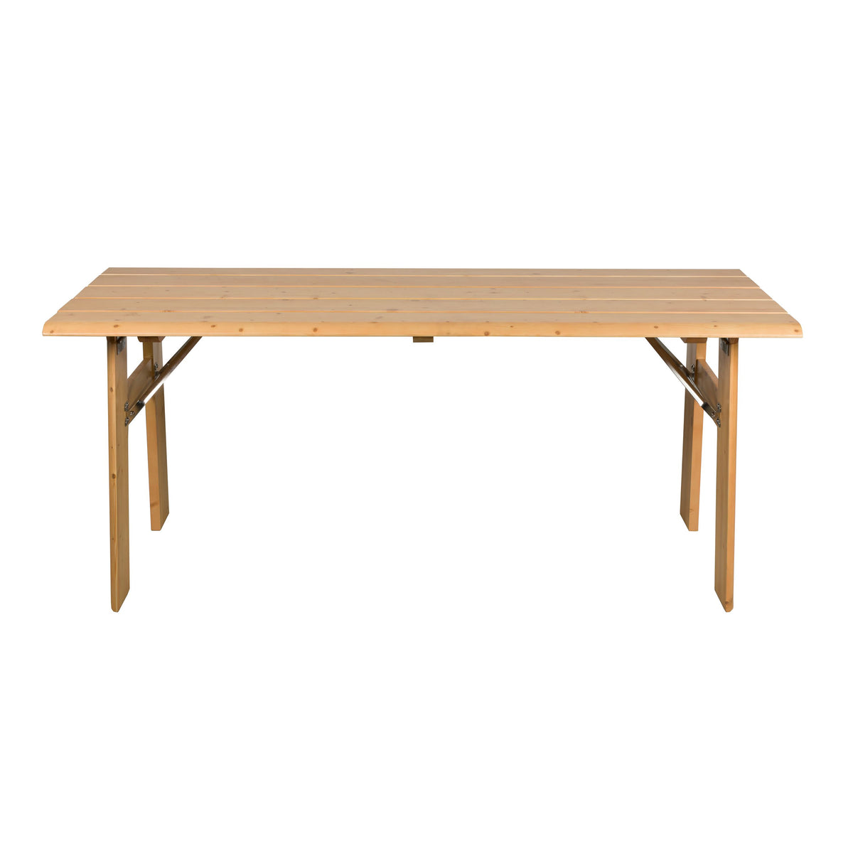 Zuiver Avenue Tuintafel/ Picknicktafel Opklapbaar 180x79 cm Naturel/ Bruin