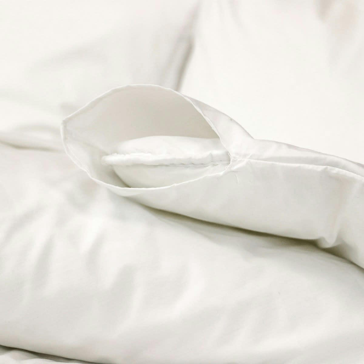 HDC DESIREE - Housse de couette 200 fils en percale de coton blanc 140x200 cm