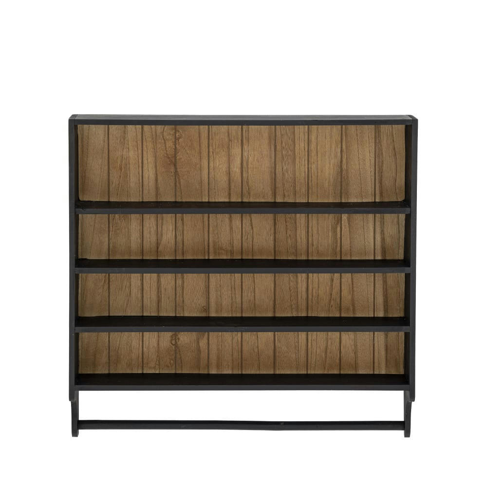 LOUP - Étagère murale en bois L70xH67xP14cm noir