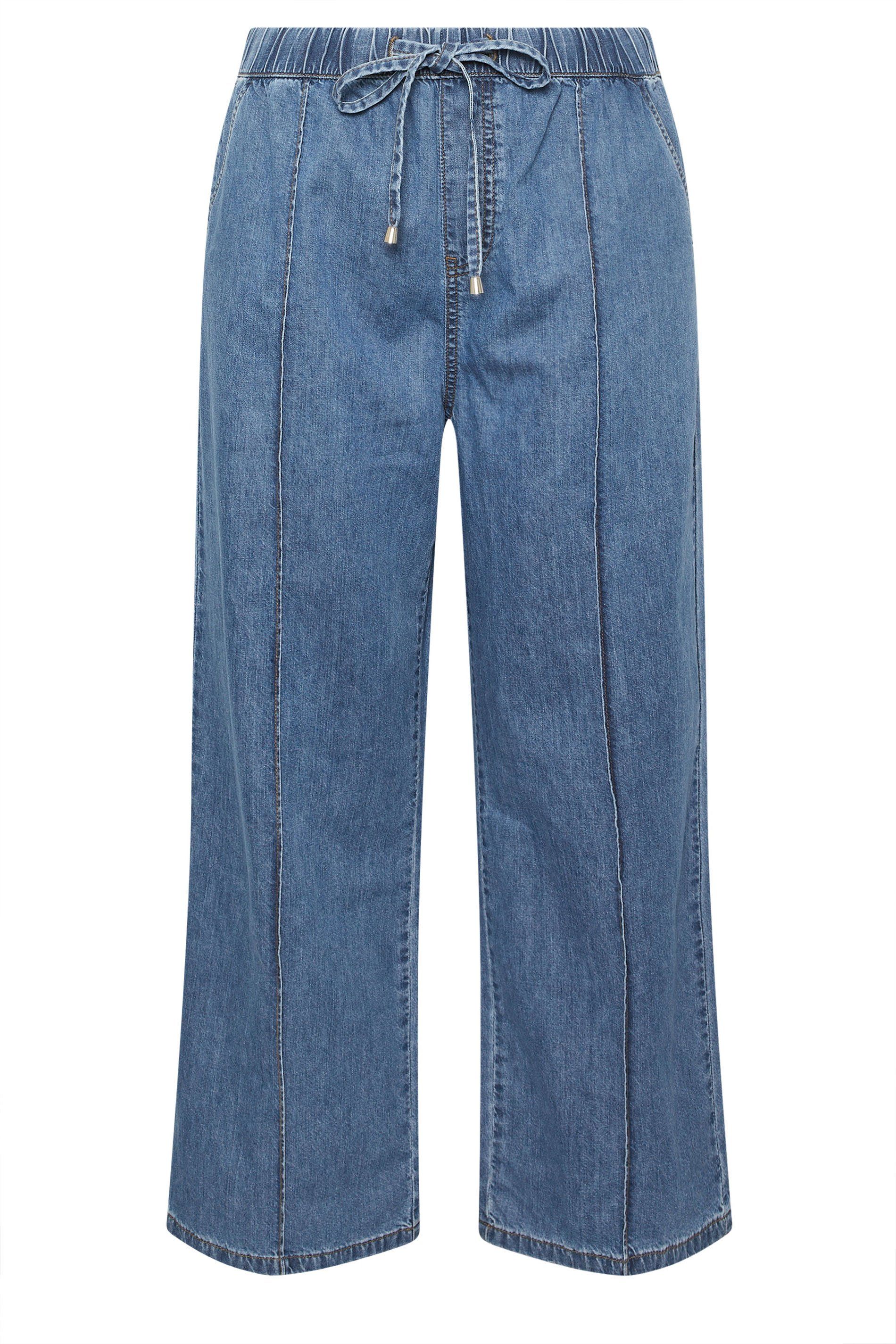 Yours Front Seam Wide Leg Jeans
