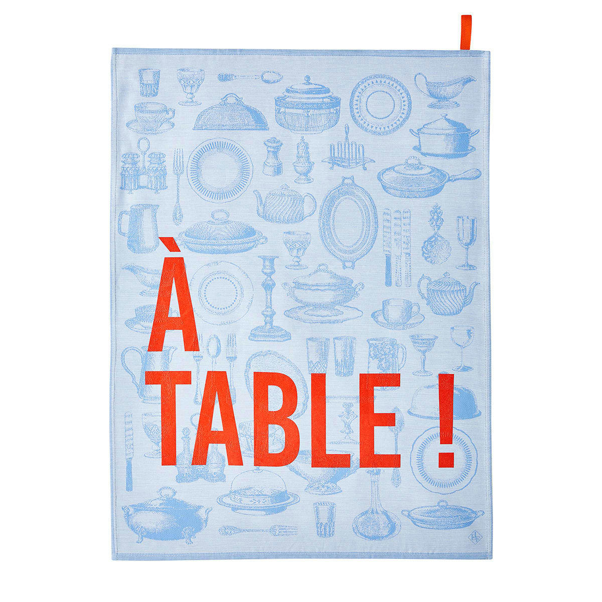 À TABLE - Torchon en coton eau 60 x 80