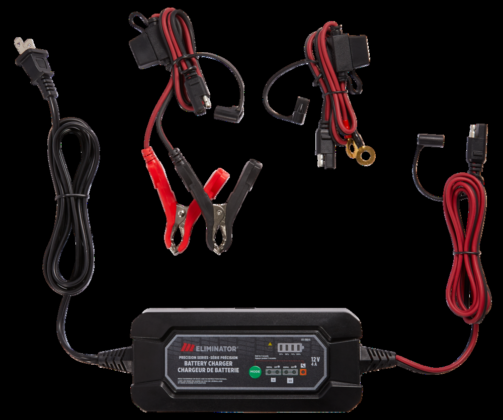 MotoMaster Eliminator Precision Series Smart Battery Charger/Maintainer, Fully Automatic, 4/1-Amp, 12V