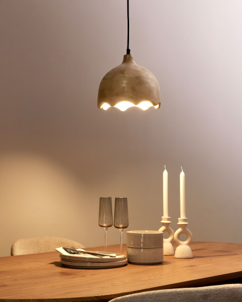 Lampa wisząca GOMATI Drewno mango Jasnobrązowy