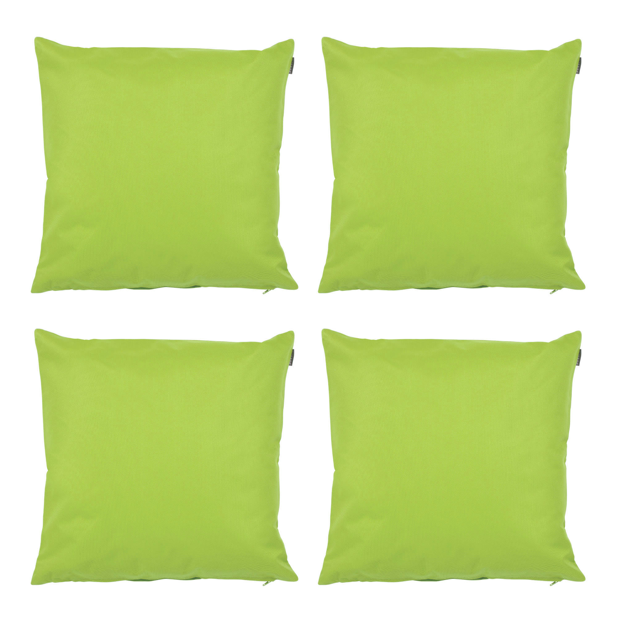 - Lot de 4 coussins d'extérieur vert citron 43x43