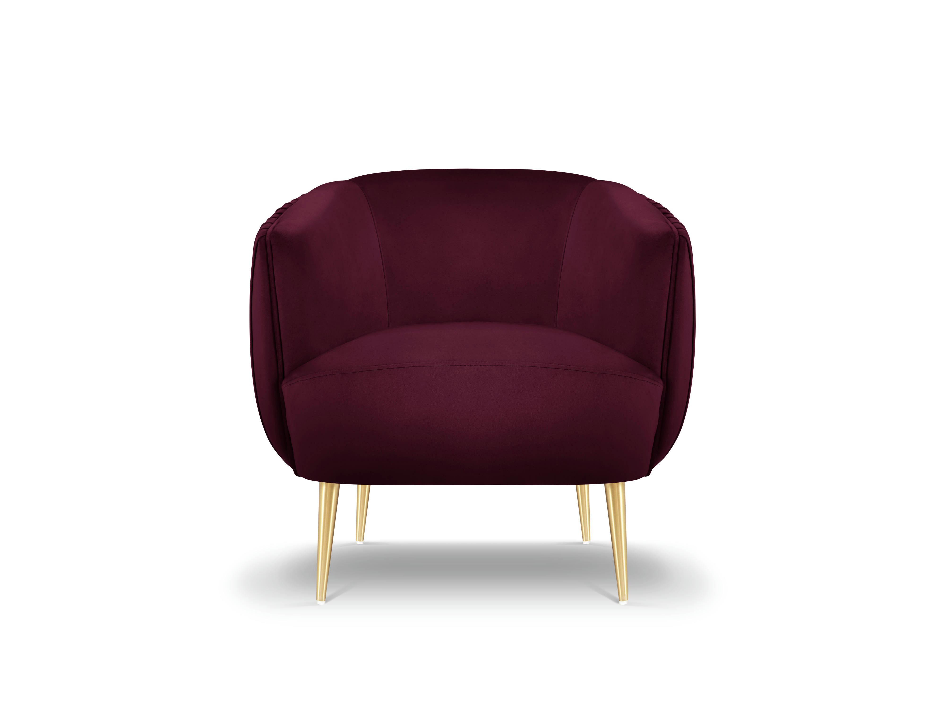 MOSS - Fauteuil en velours pourpre