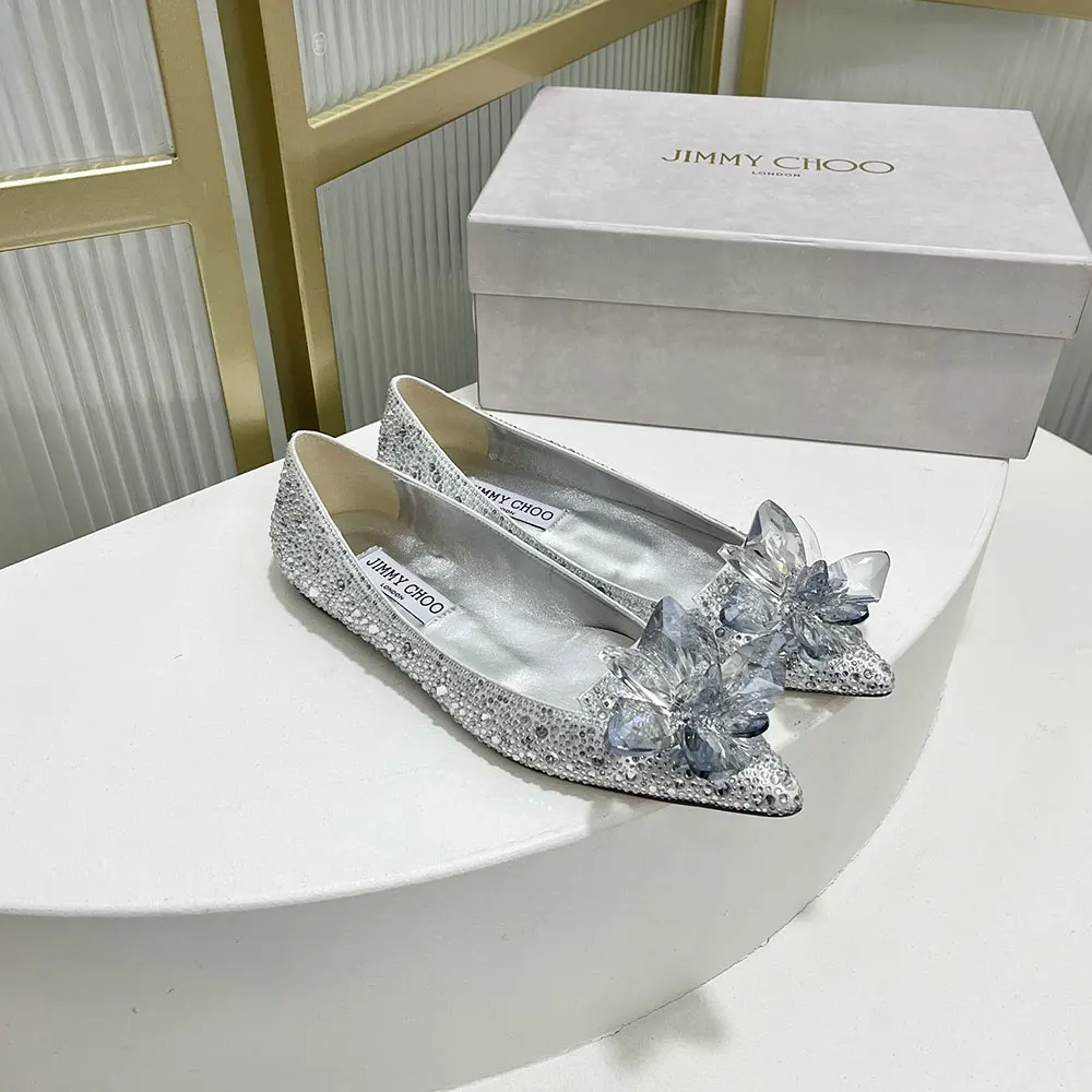 Jimmy Choo Allure Crystal Point Slide Sandal