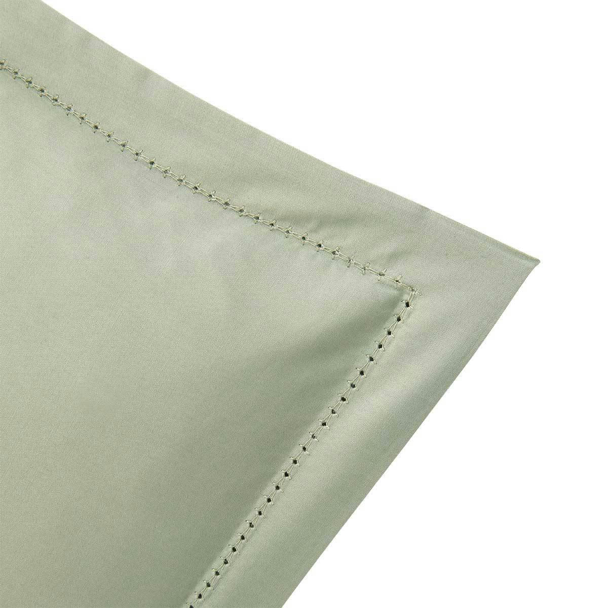 ALCOVE - Taie d'oreiller en percale de coton vert 30 x 40 cm