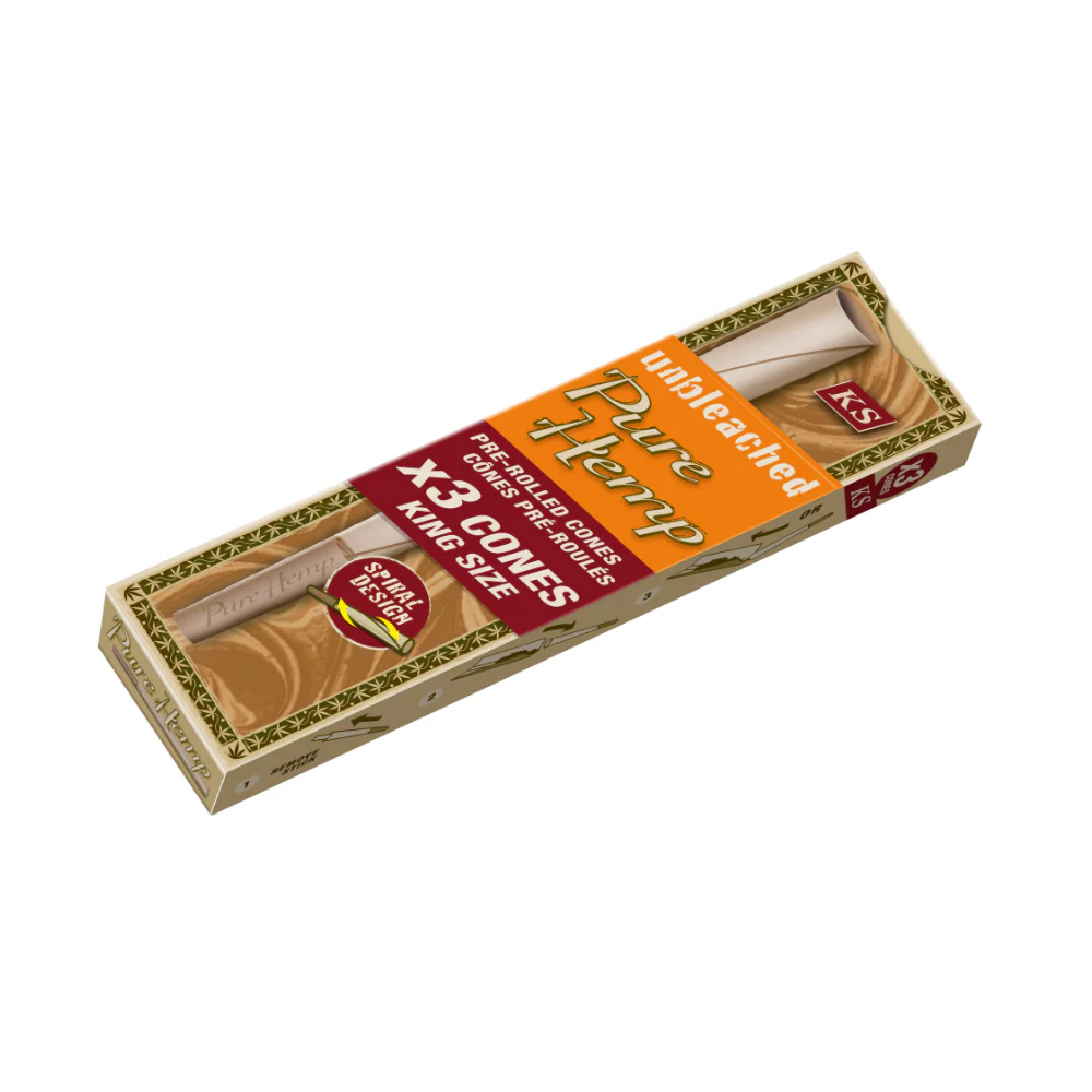 Pure Hemp Cones - Unbleached - King Size x 3