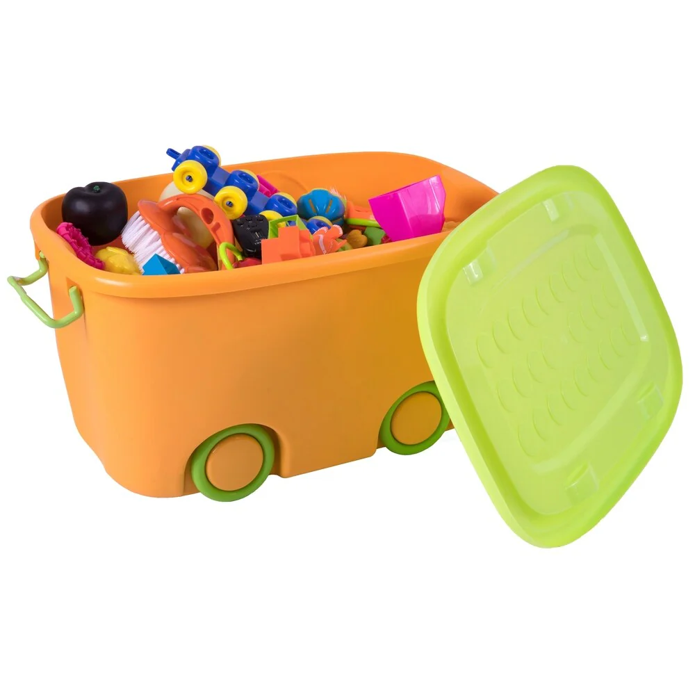 Stackable Toy Storage Box with Wheels
