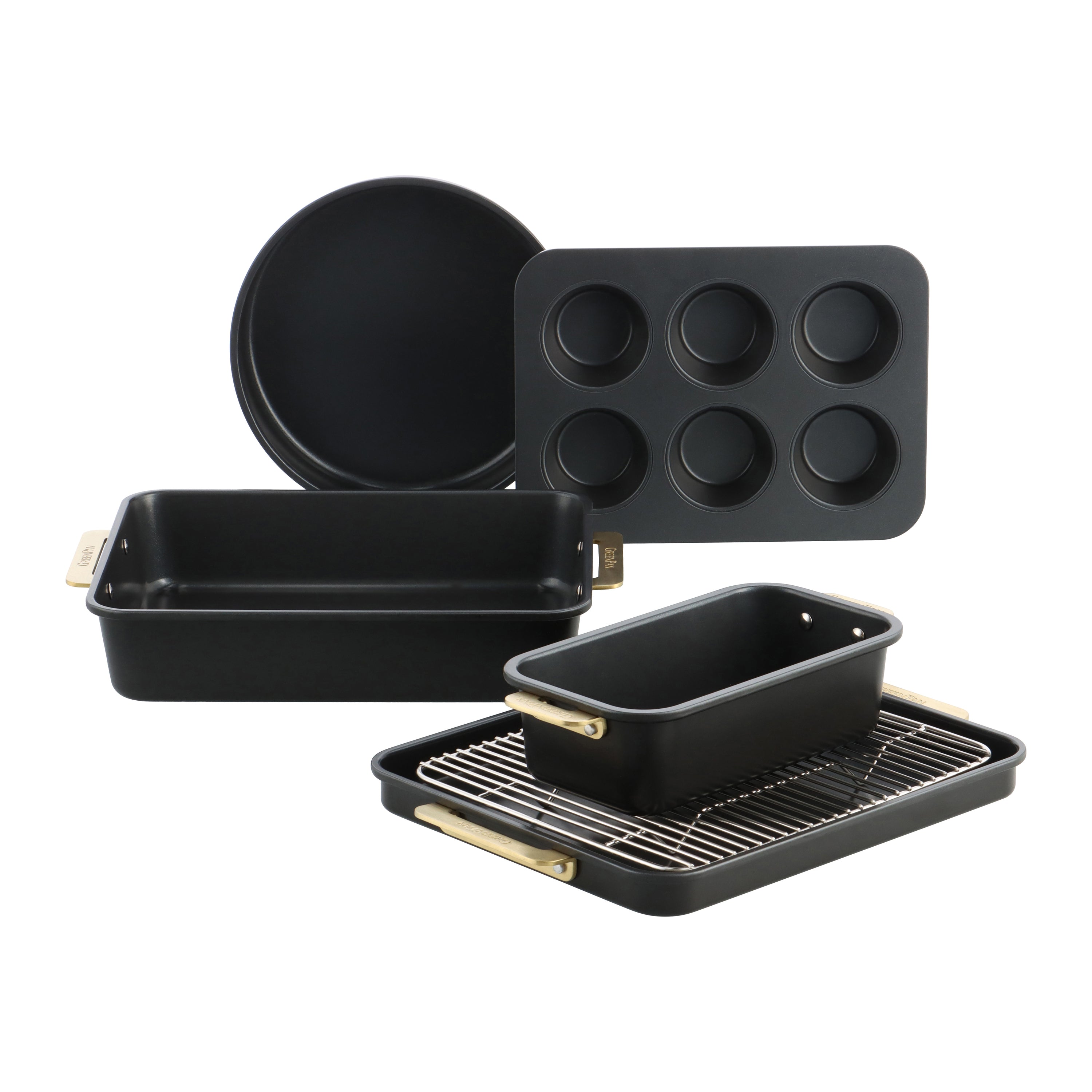 GreenPan Padova Reserve Bakset 6-delig - Zwart