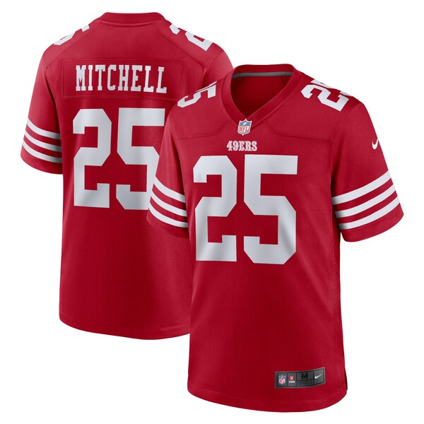Elijah Mitchell San Francisco 49ers Nike Team Player Game Jersey - Scarlet/White