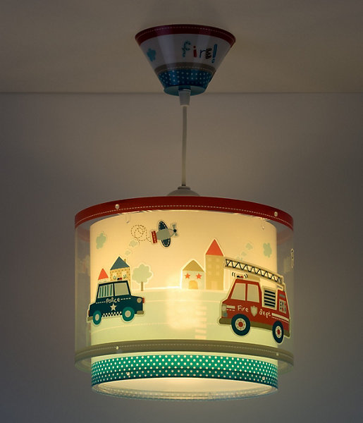 Lustre et lampe suspension enfant Police et Pompiers