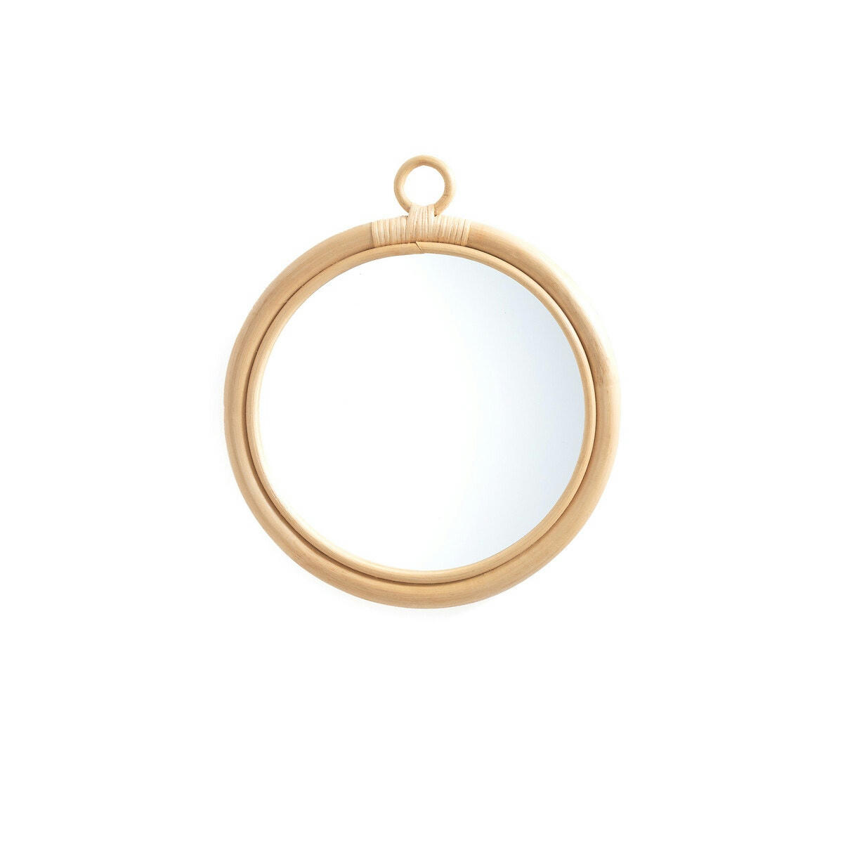 Miroir rond en rotin Ø35 cm, Nogu