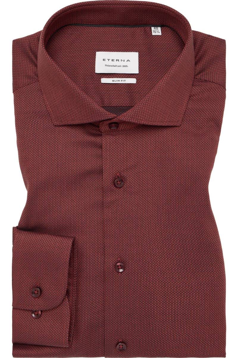 ETERNA Slim Fit Hemd rot, Strukturiert