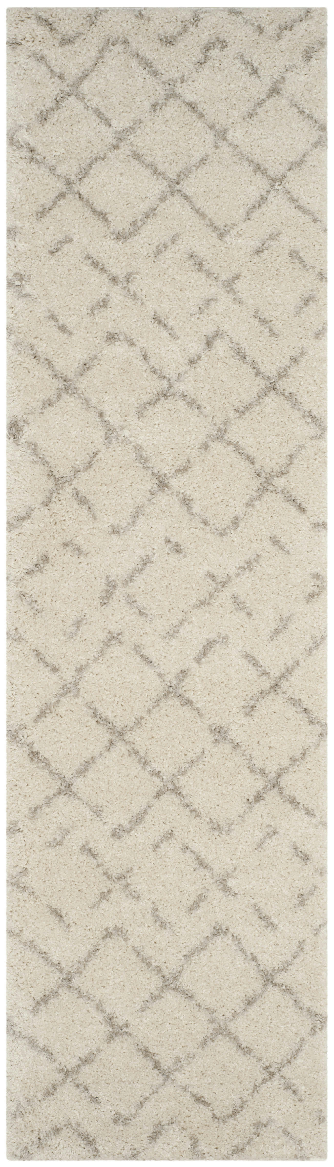 ARIZONA SHAG - Tapis de salon interieur en  ivoire & beige, 69 x 244 cm