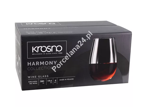 Kpl. szklanek do wina czerwonego / drinków 580 ml (6 szt) Krosno - Harmony 6376