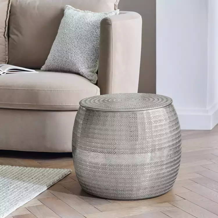 Habitat Sona Side Storage Table - Silver