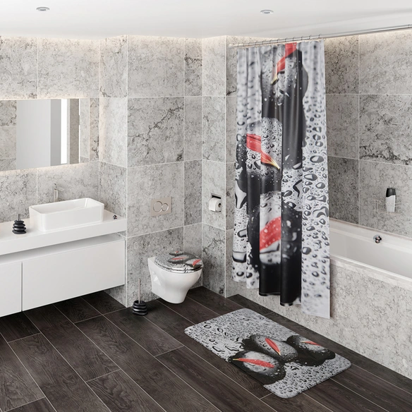 Badteppich »Elegance«, grau, Polyester