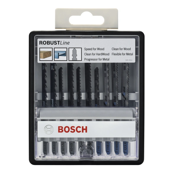 Stichsägeblatt-Set Wood and Metal, Robust Line, T-Schaft, 10-teilig