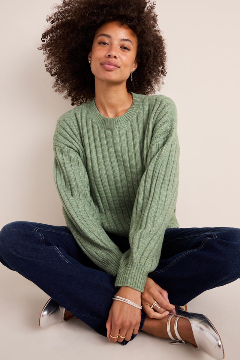 Amy Balloon Sleeve Pullover Sweater