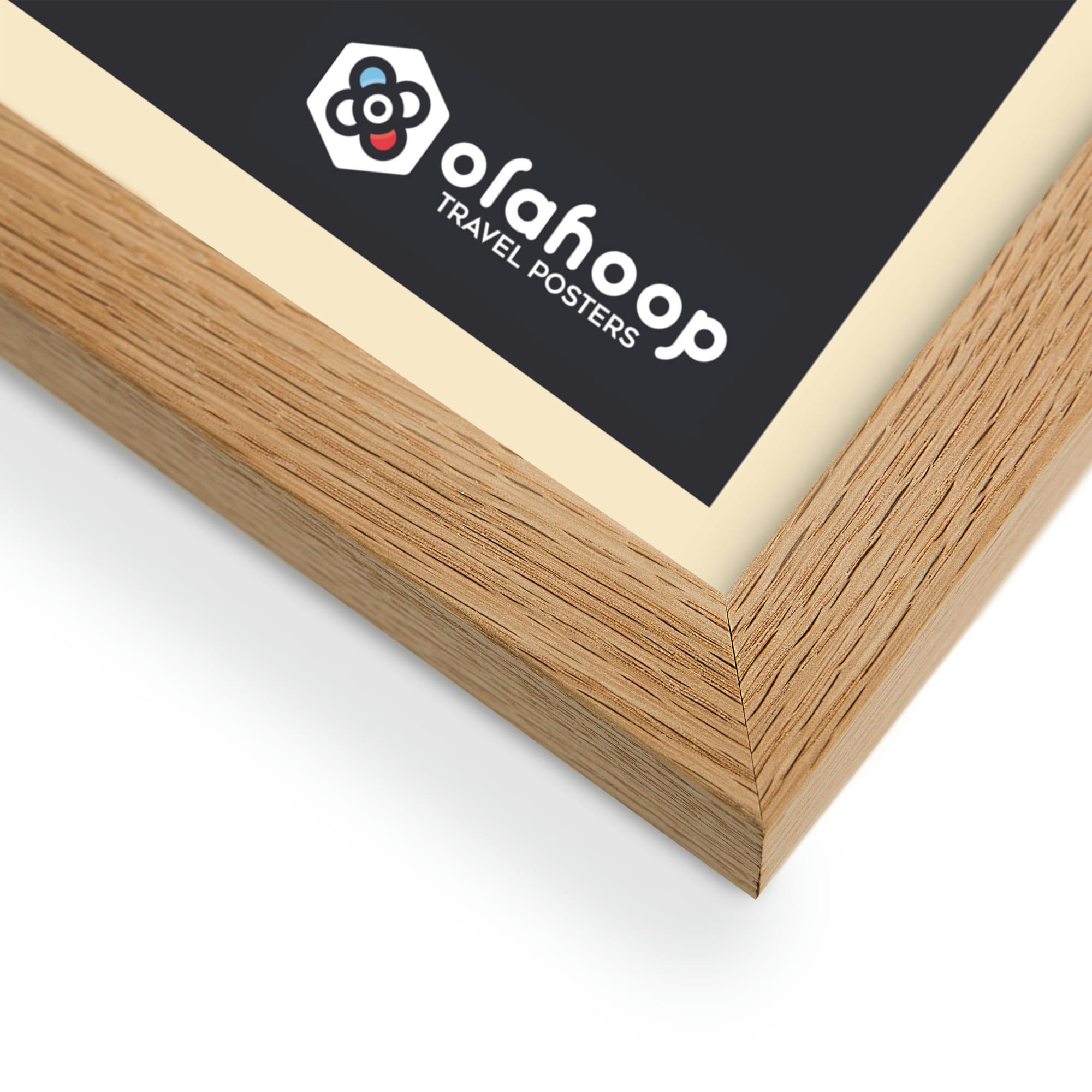 - Affiche Paris France - Musée du Louvre avec Cadre (Bois) 21x29,7 cm