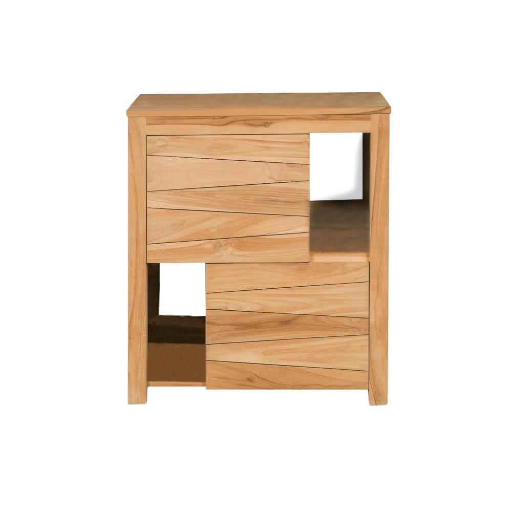 - Meuble sous vasque de salle de bain en teck L70cm
