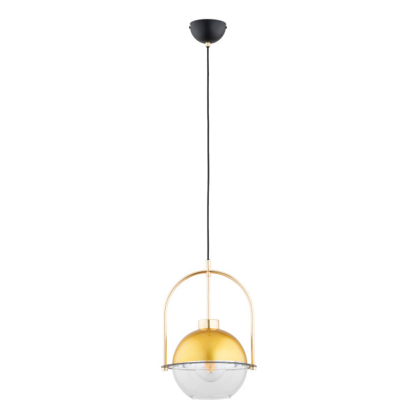 Lampa wisząca złoto-czarna-przezroczysta ERIDUM 1xE27x15W Alfa