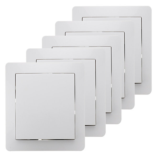 5 interrupteurs encastrés blancs Zenitech