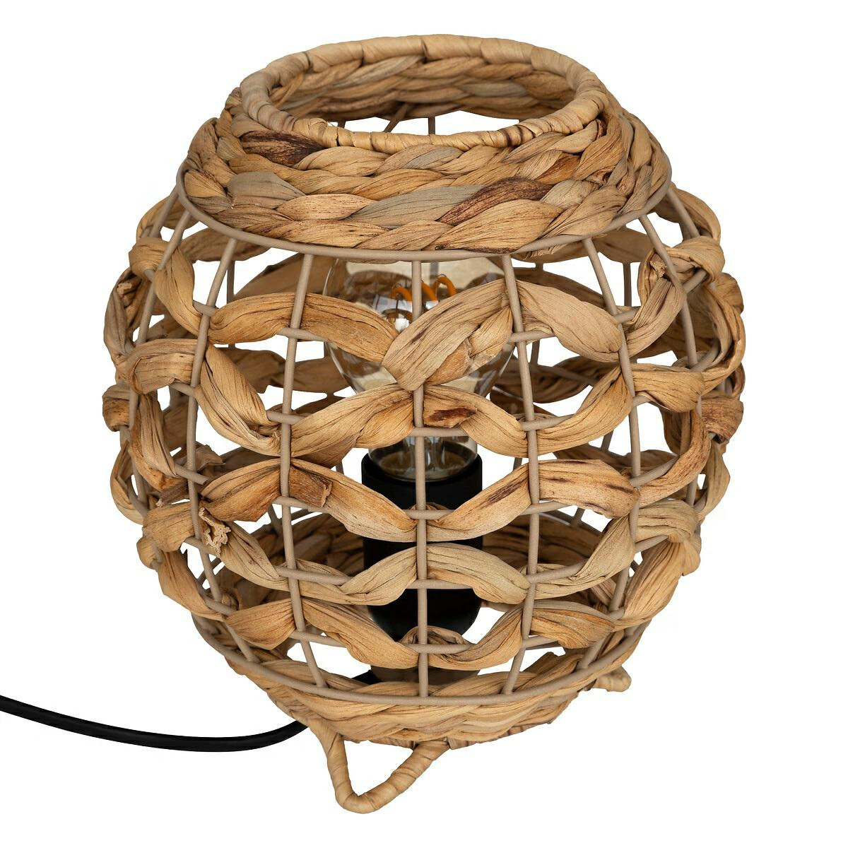 LAMPA STOŁOWA Sand 20 cm żelazo i hiacynt wodny AŻUROWA