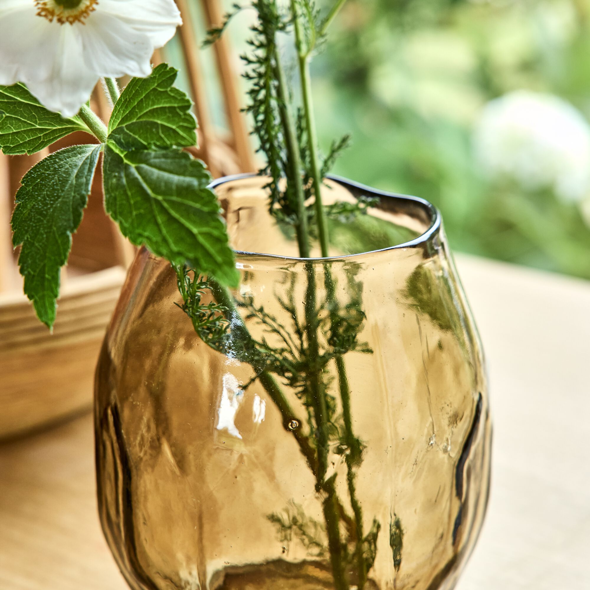 VINIEL - Vase classique en verre - marron