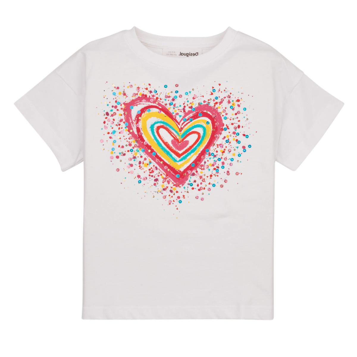 Desigual - TS_HEART - White / Multicolour