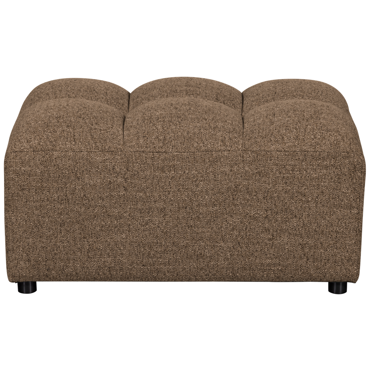 WOOOD hocker Allure - Geweven Stof - Donkerbruin Melange