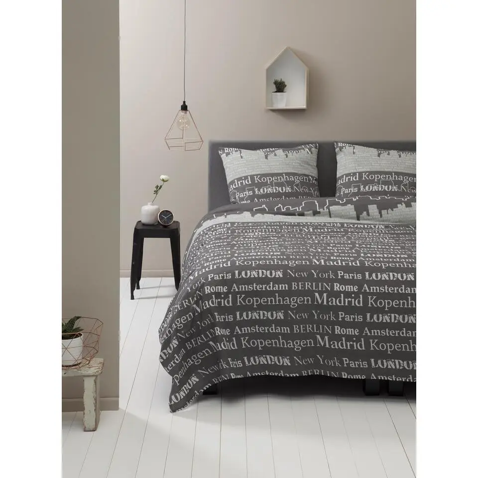 Ten Cate Katoenen Dekbedovertrek - 200x200/220 - Skyline Taupe