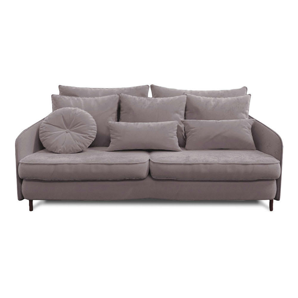 TREMEZZO - Canapé 3 places velours droit gris foncé