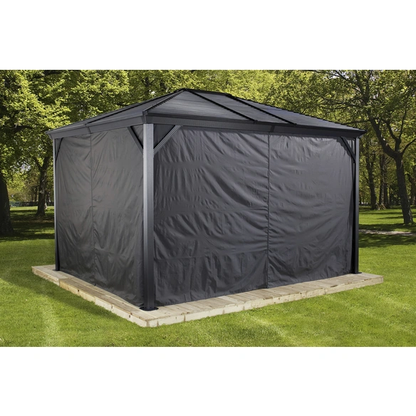 Seitenteile »Ventura«, Breite: 423 cm, Polyester, dunkelgrau
