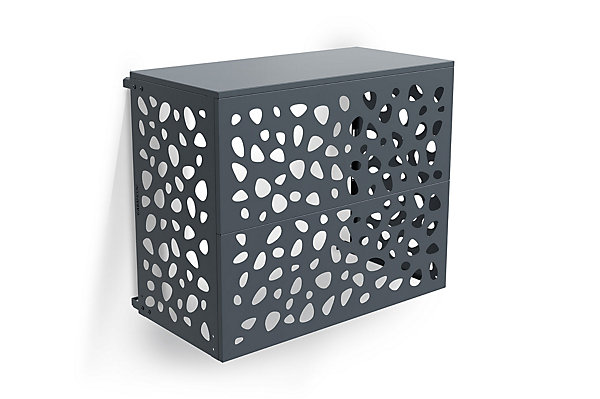 Cache clim aluminium gris Aneto Sunny - taille L
