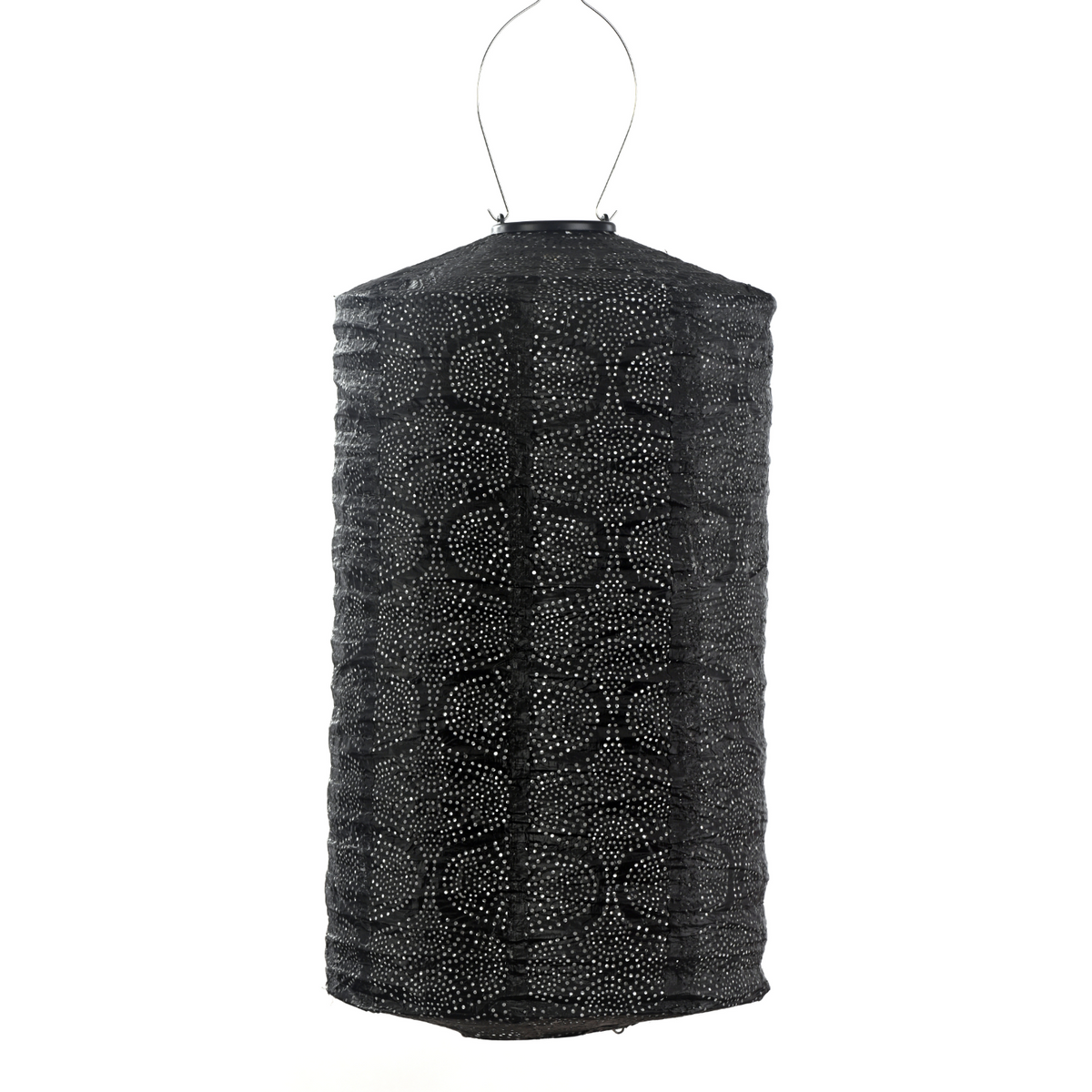 Lumiz solar lampion - tigres cylinder - 18 cm - zwart