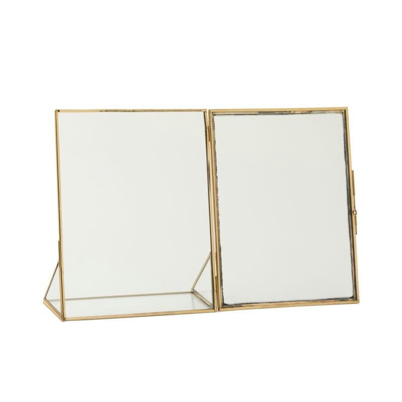 BIJOU - Cadre photo métal et verre or 20x25,5cm