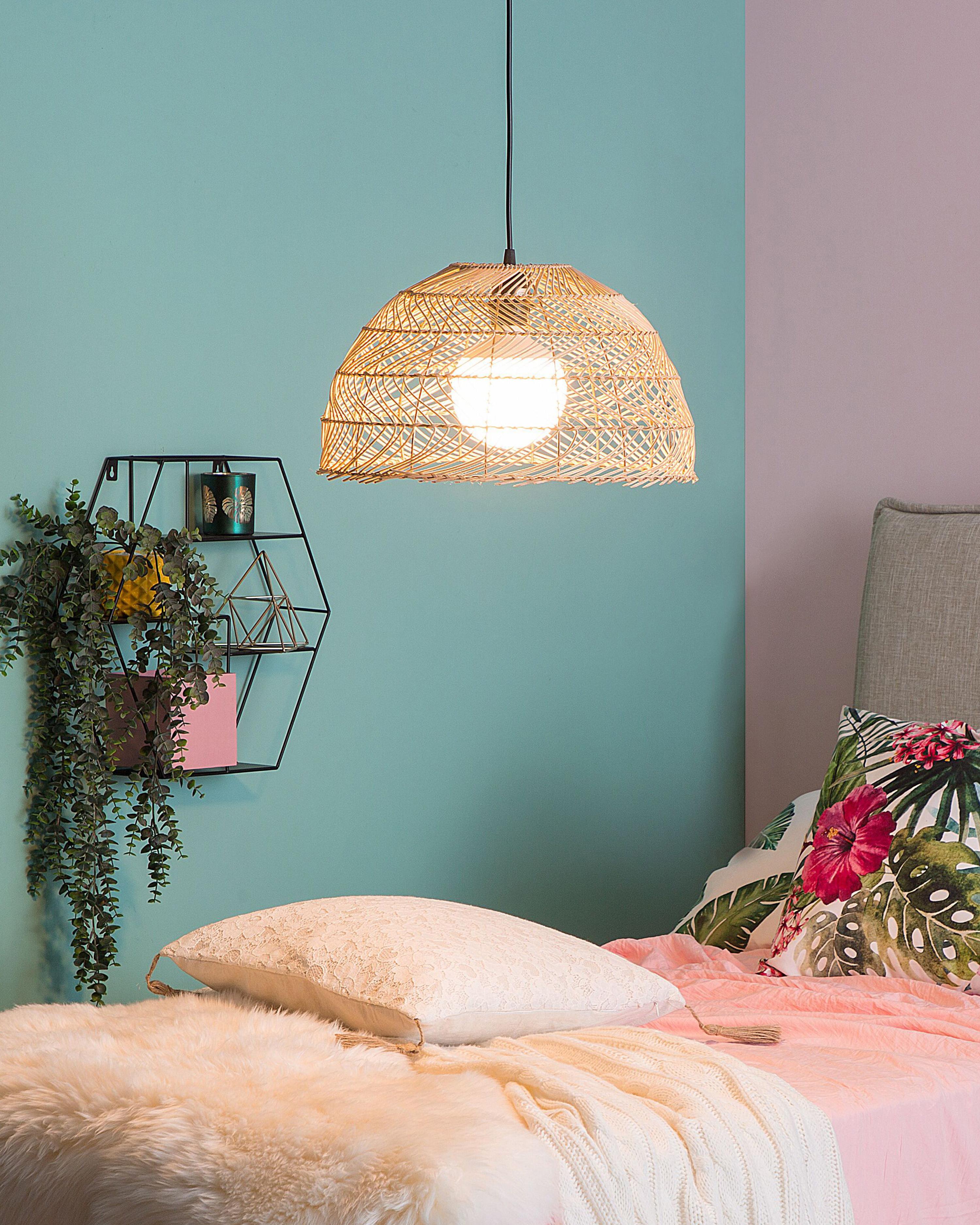 Pendant Lamp SELENGE Rattan Light Brown
