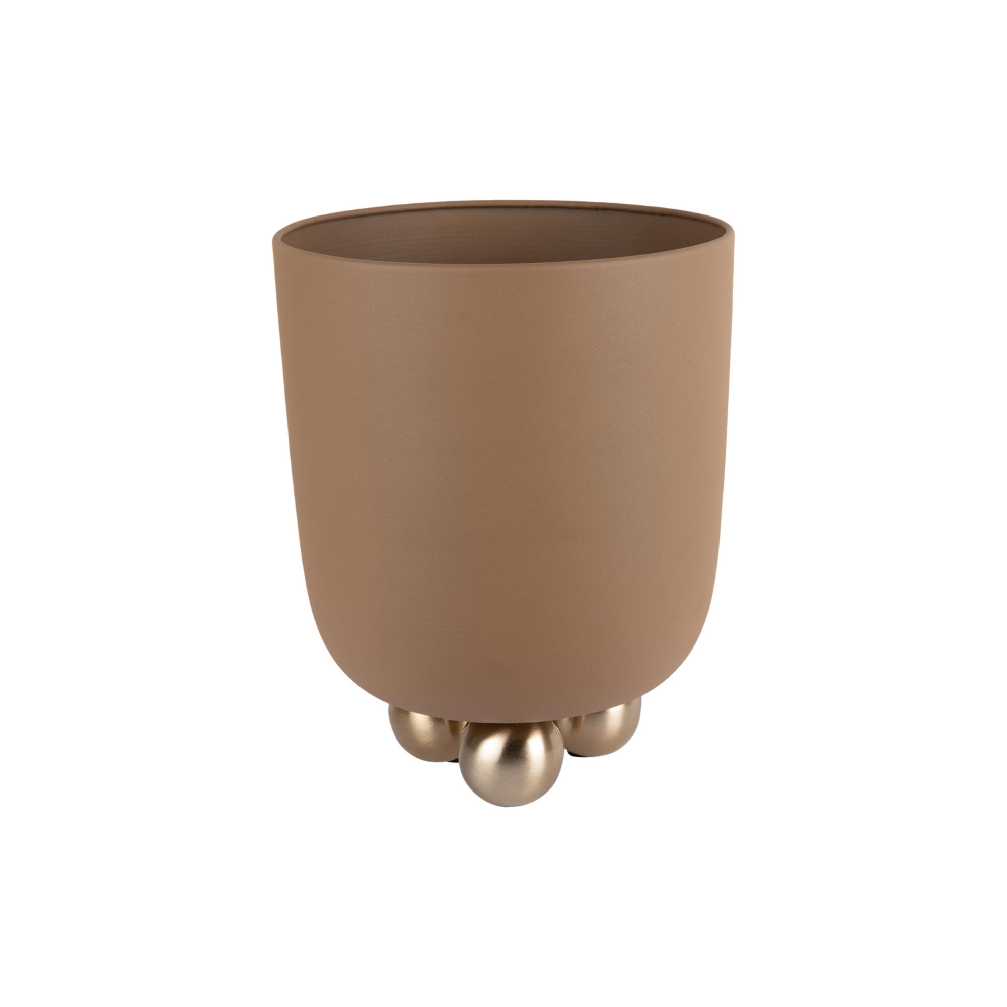 Present Time bloempot Estilo Medium - bruin - Ø23cm