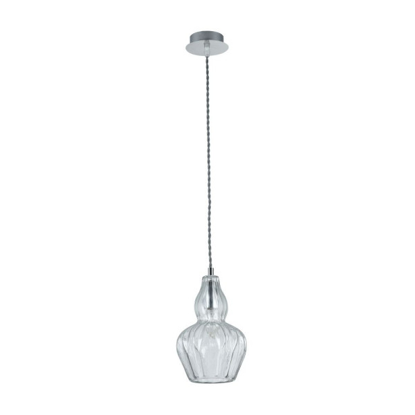 Lampa wisząca kolor niklu i transparent EUSTOMA 1xE14x40W Maytoni