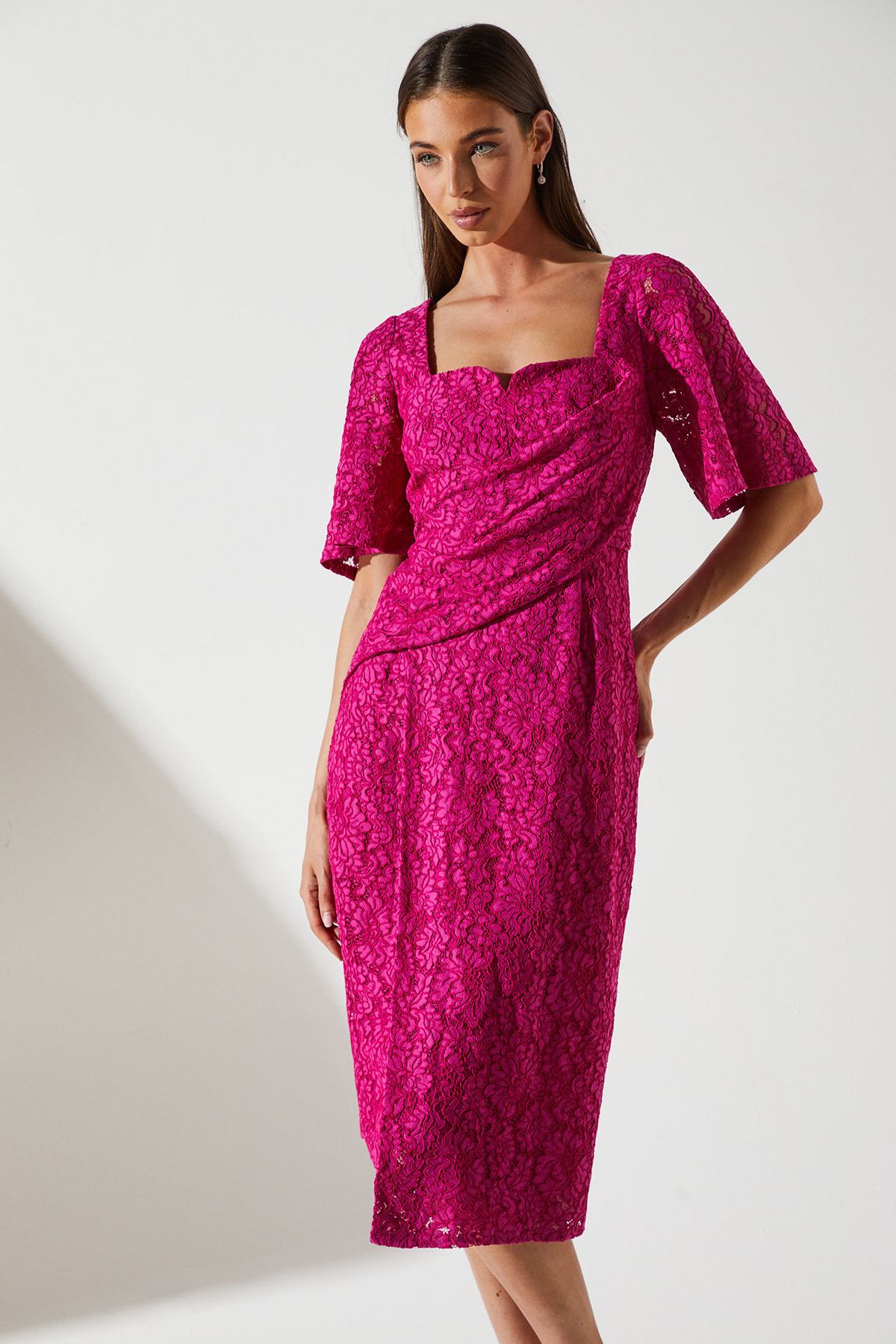 Coast Lace Wrap Wedding Guest Dress